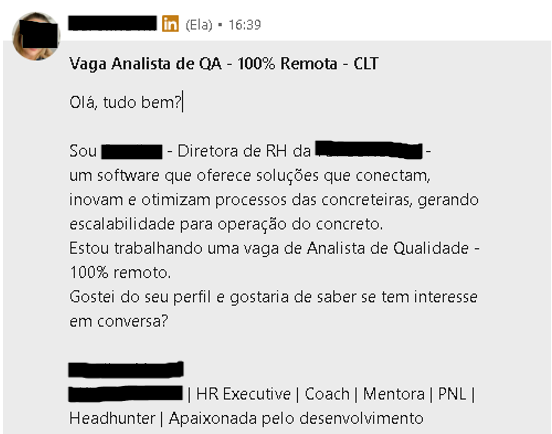 Imagem mensagens recrutadores