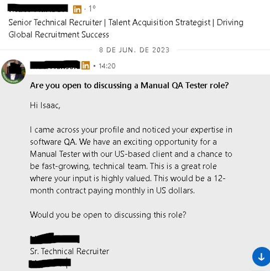Imagem mensagens recrutadores