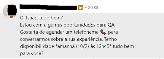 Imagem mensagens recrutadores