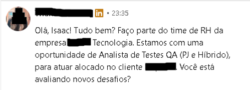 Imagem mensagens recrutadores