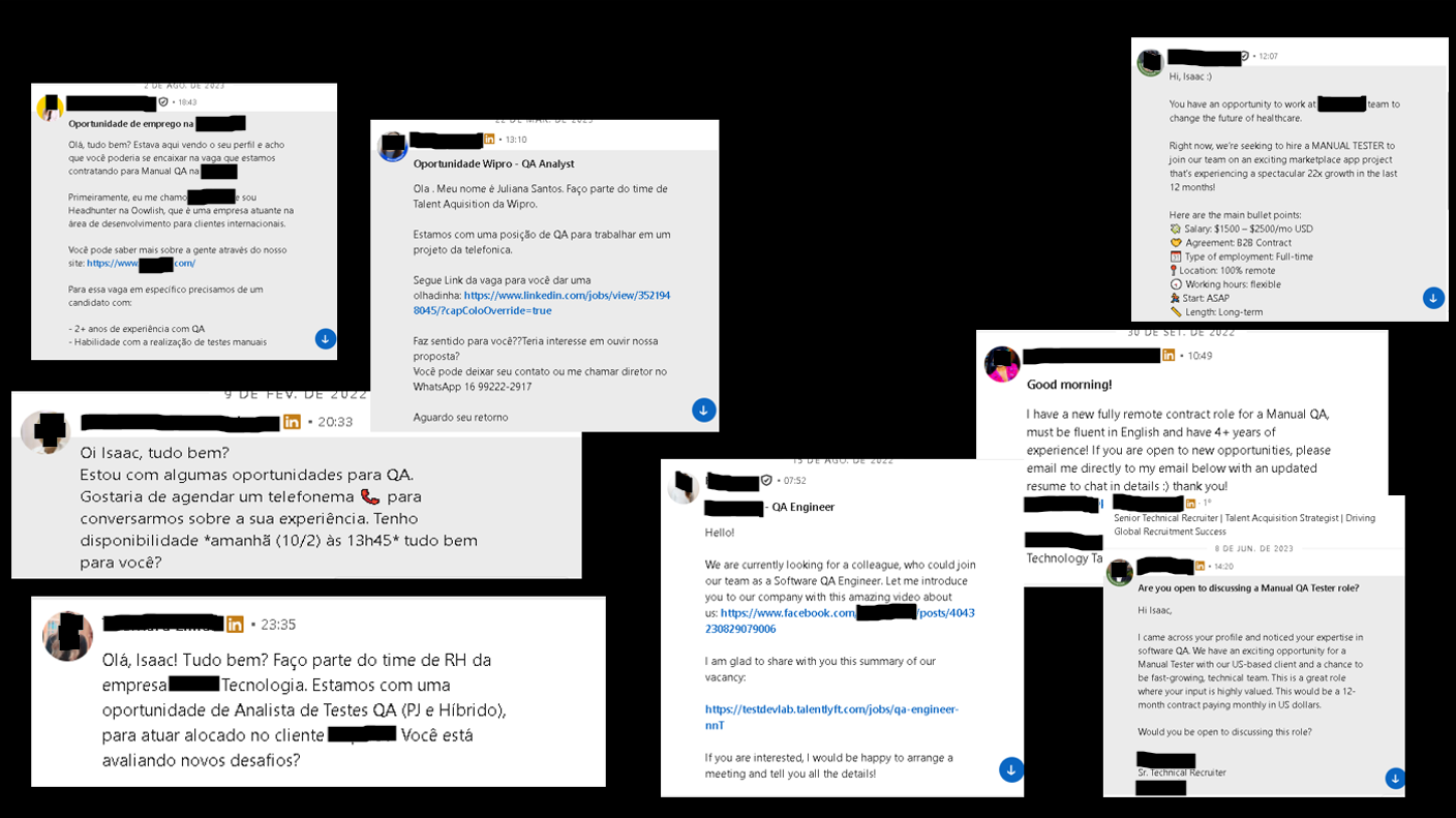 Imagem mensagens recrutadores